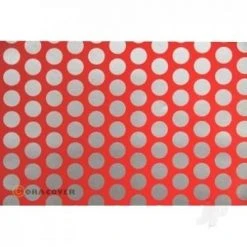 2m Oracover Fun-1 Fluorescent Red/Silver