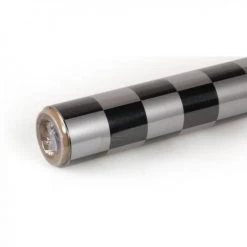 2Mtr Oracover Fun-3 Large Cheq.Silver/Black